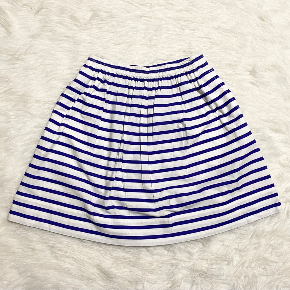 J.CREW Blue and White Striped Skirt - Picture 1 of 5